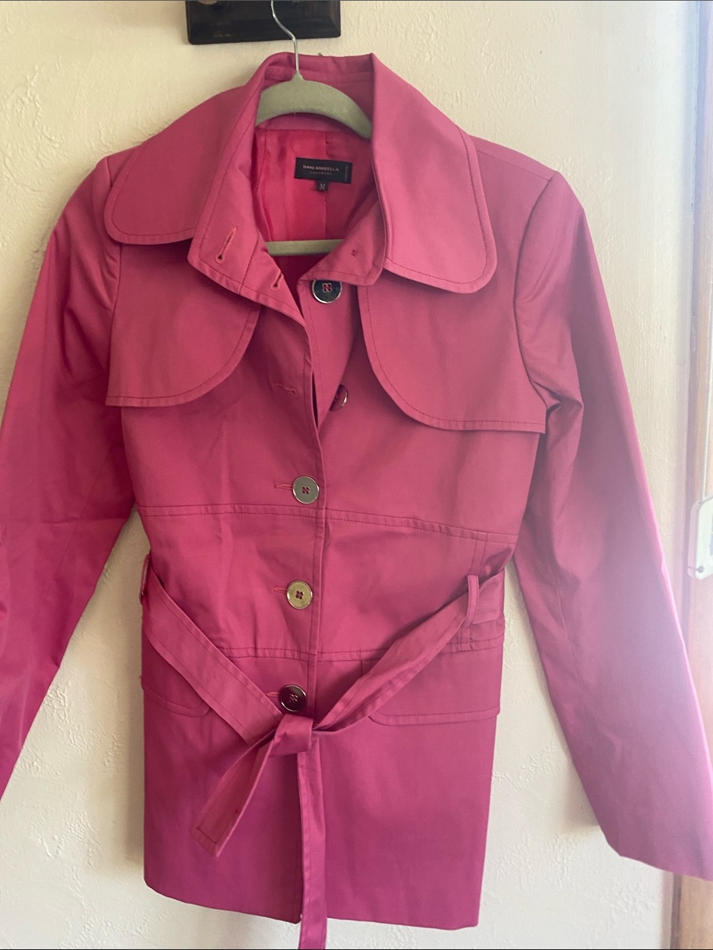Rani Arabella Pink Trench Coat with Belt